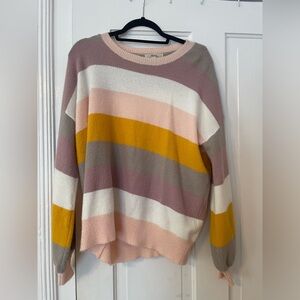 Striped bell-sleeve sweater